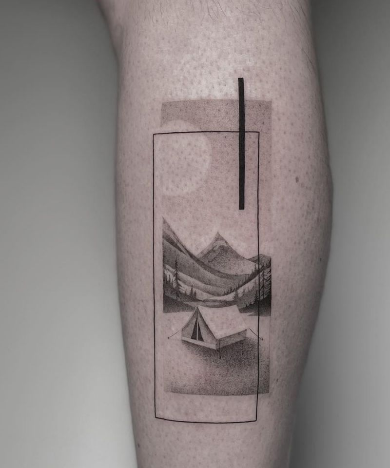 30 Cool Tent Tattoos for Your Inspiration
