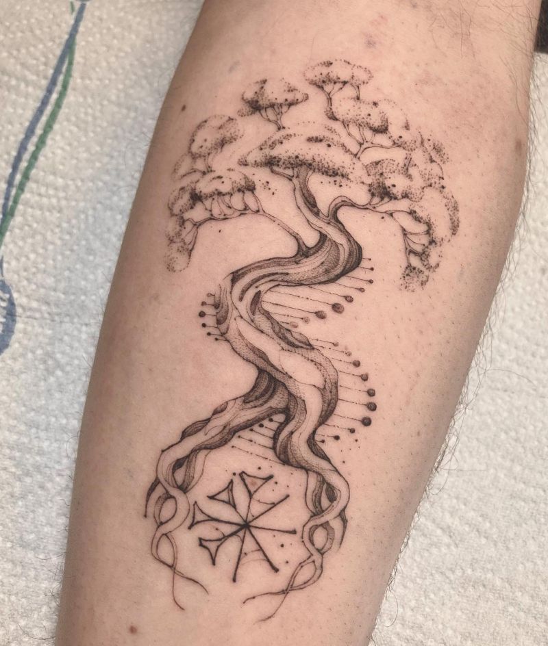30 Classy DNA Tree Tattoos to Inspire You