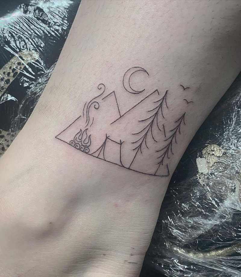 30 Cool Tent Tattoos for Your Inspiration