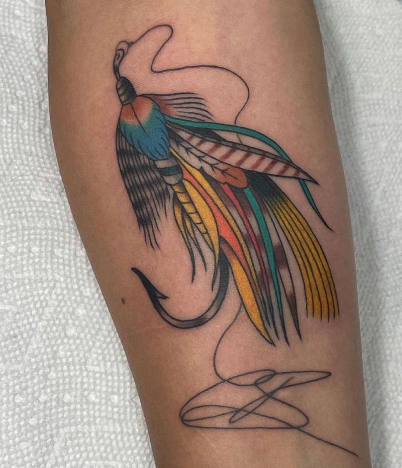 30 Classy Fly Fishing Tattoos for Your Inspiration