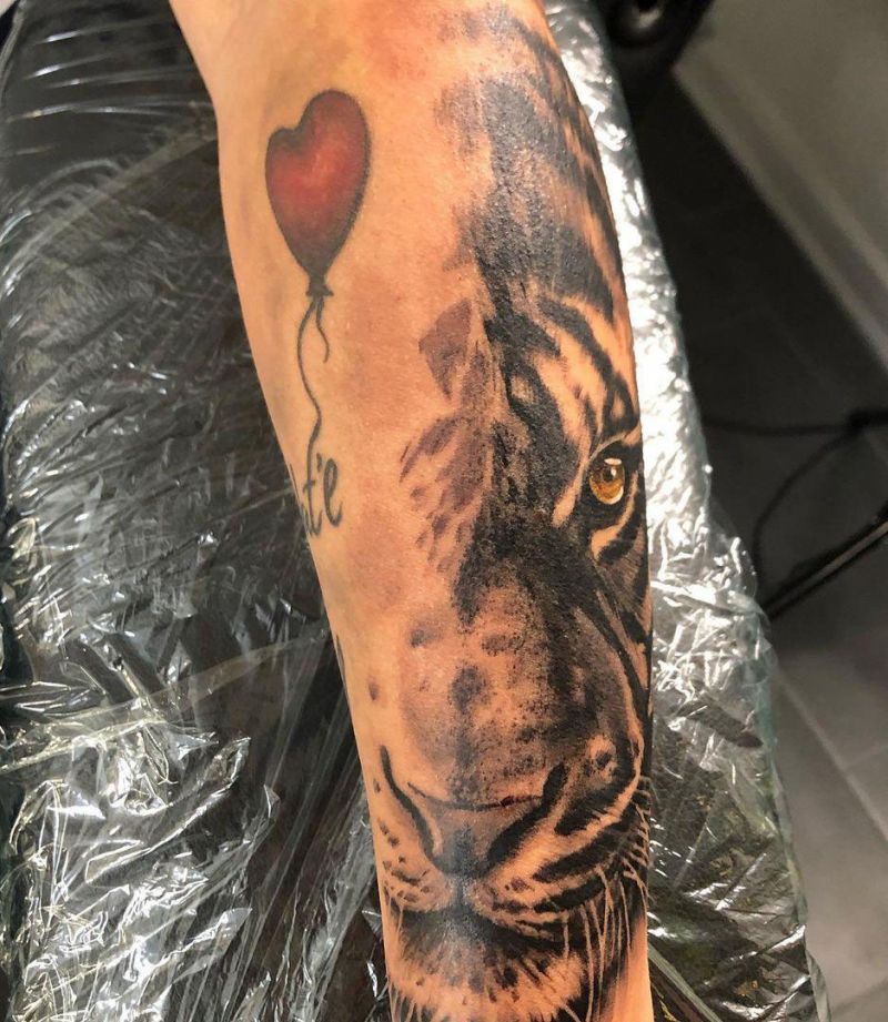 30 Perfect Half Tiger Tattoos You Can Copy