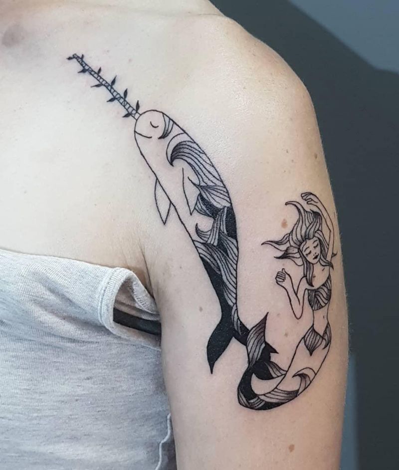 30 Classy Narwhal Tattoos to Inspire You