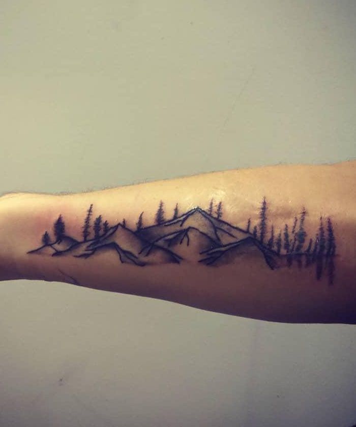 30 Classy Treeline Tattoos You Will Love