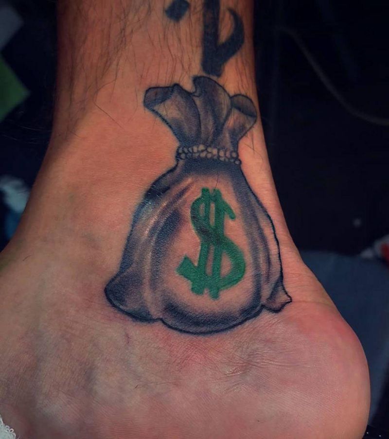 30 Cool Money Bag Tattoos You Must Love