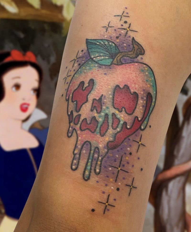 30 Unique Snow White Apple Tattoos You Can Copy