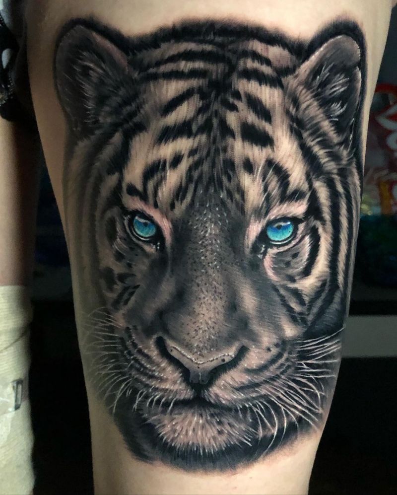 30 Cool White Tiger Tattoos You Must Love