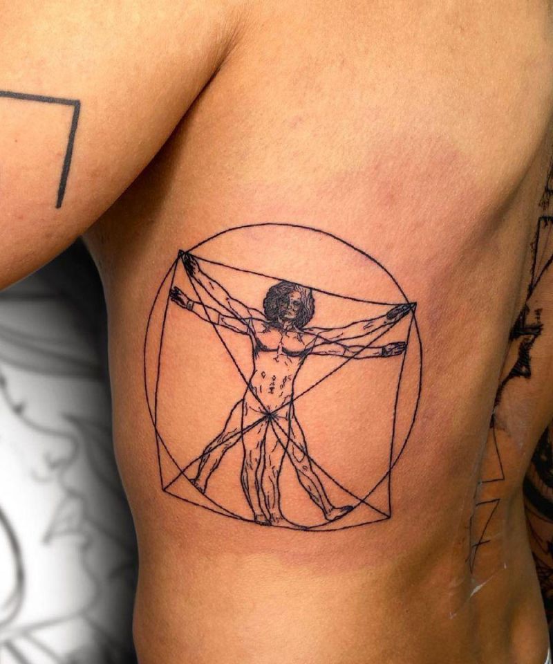30 Classy Vitruvian Man Tattoos You Can Copy