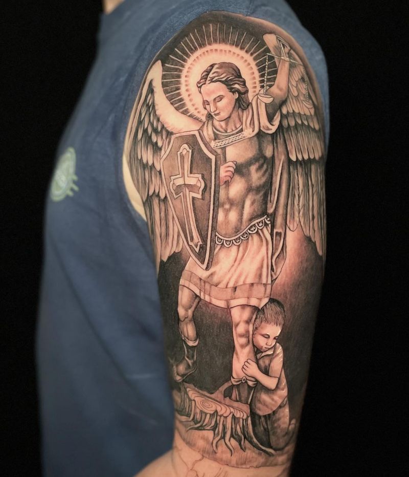 30 Classy Saint Michael Tattoos You Can Copy