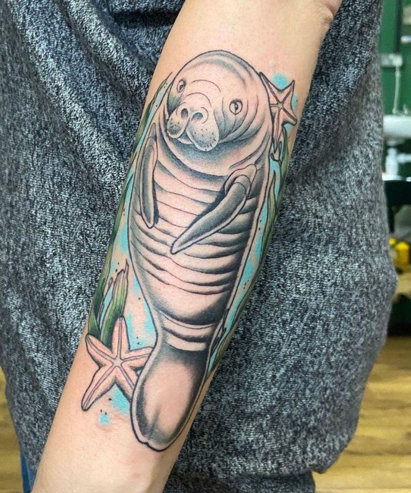 30 Unique Manatee Tattoos You Can't Miss