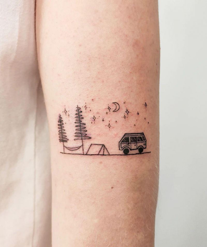 30 Cool Tent Tattoos for Your Inspiration