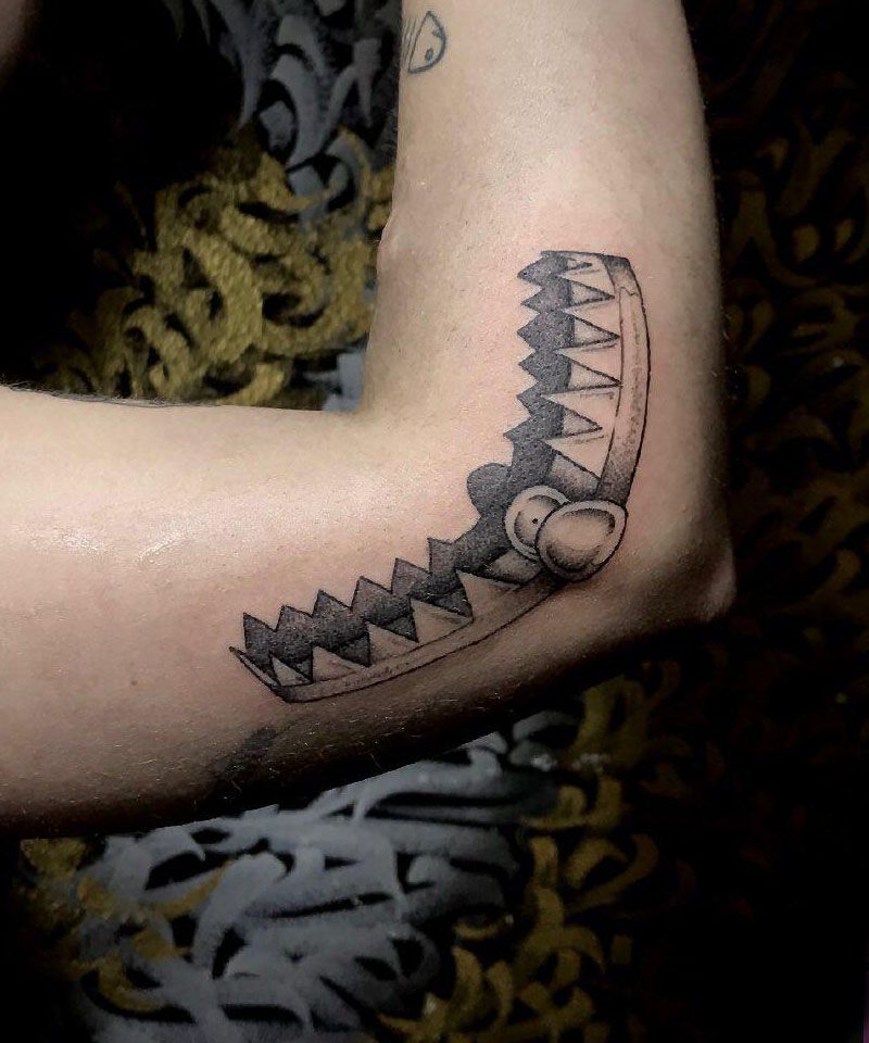 30 Classy Bear Trap Tattoos to Inspire You