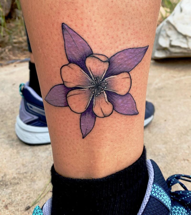 30 Gorgeous Columbine Tattoos to Inspire You