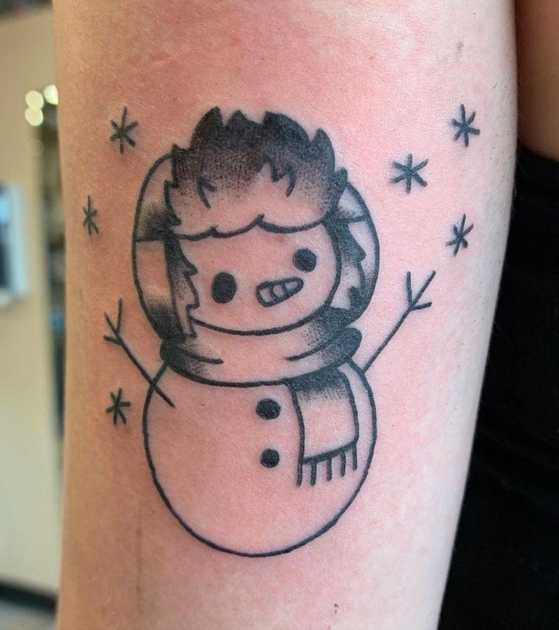 30 Classy Snowman Tattoos You Will Love