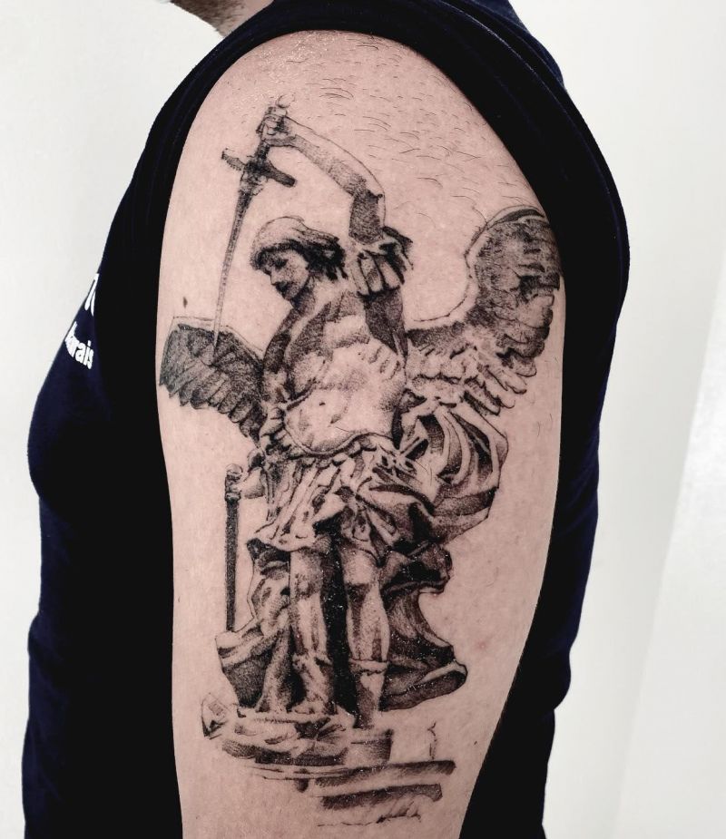 30 Classy Saint Michael Tattoos You Can Copy