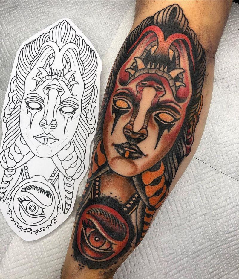 30 Classy Flip Face Tattoos You Can Copy