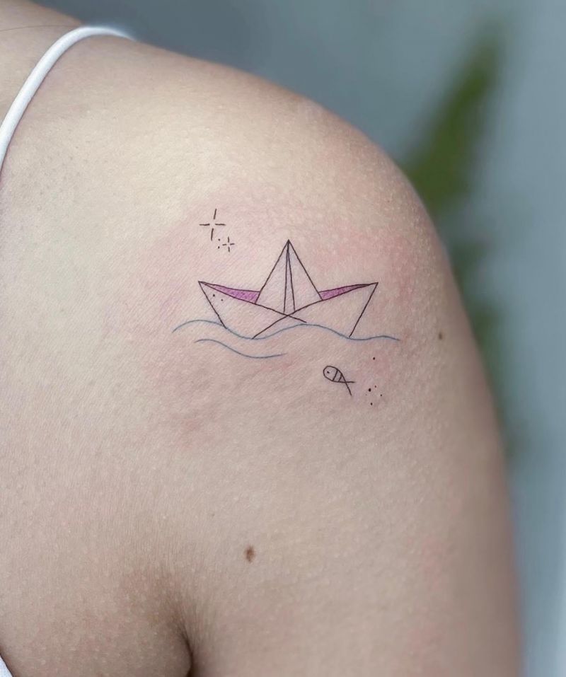 30 Cool Origami Tattoos You Will Love
