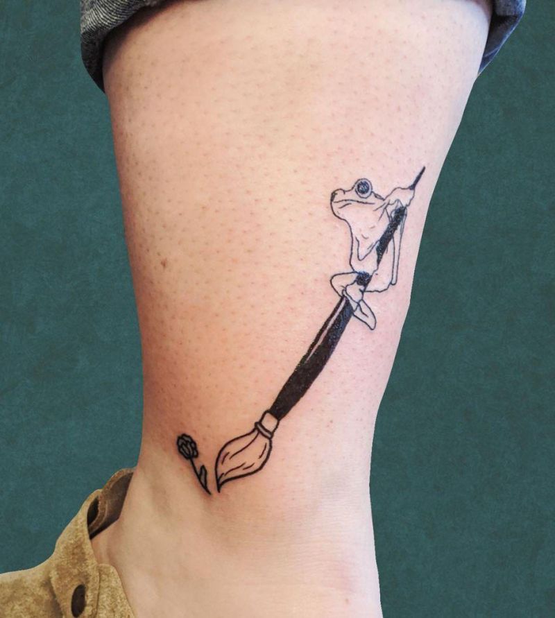 30 Classy Paintbrush Tattoos You Must Love