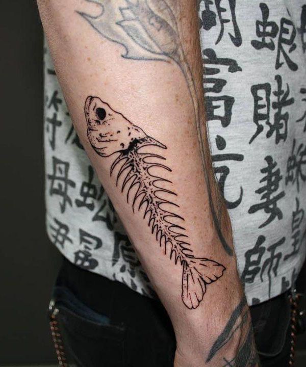 30 Classy Fishbone Tattoos You Must Love