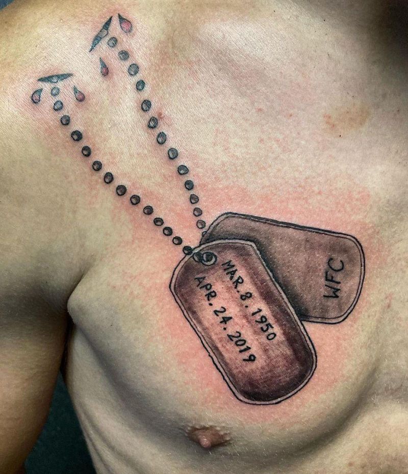 30 Unique Dog Tag Tattoos for Your Inspiration