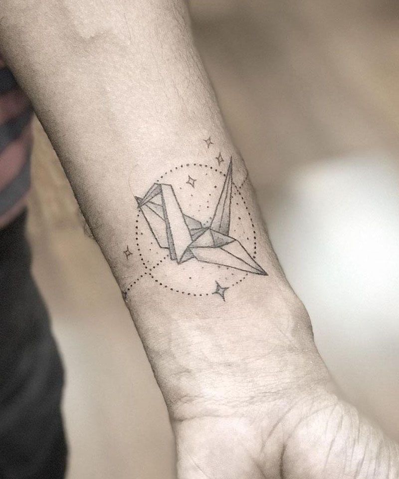 30 Cool Origami Tattoos You Will Love