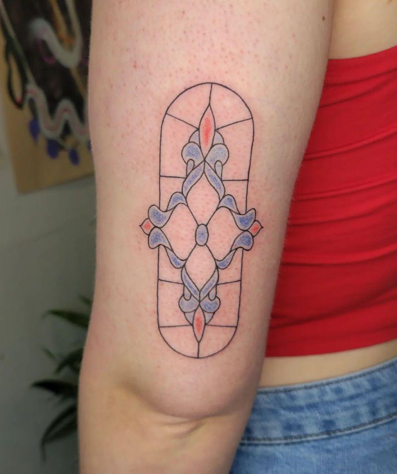 30 Classy Stained Glass Tattoos You Can Copy