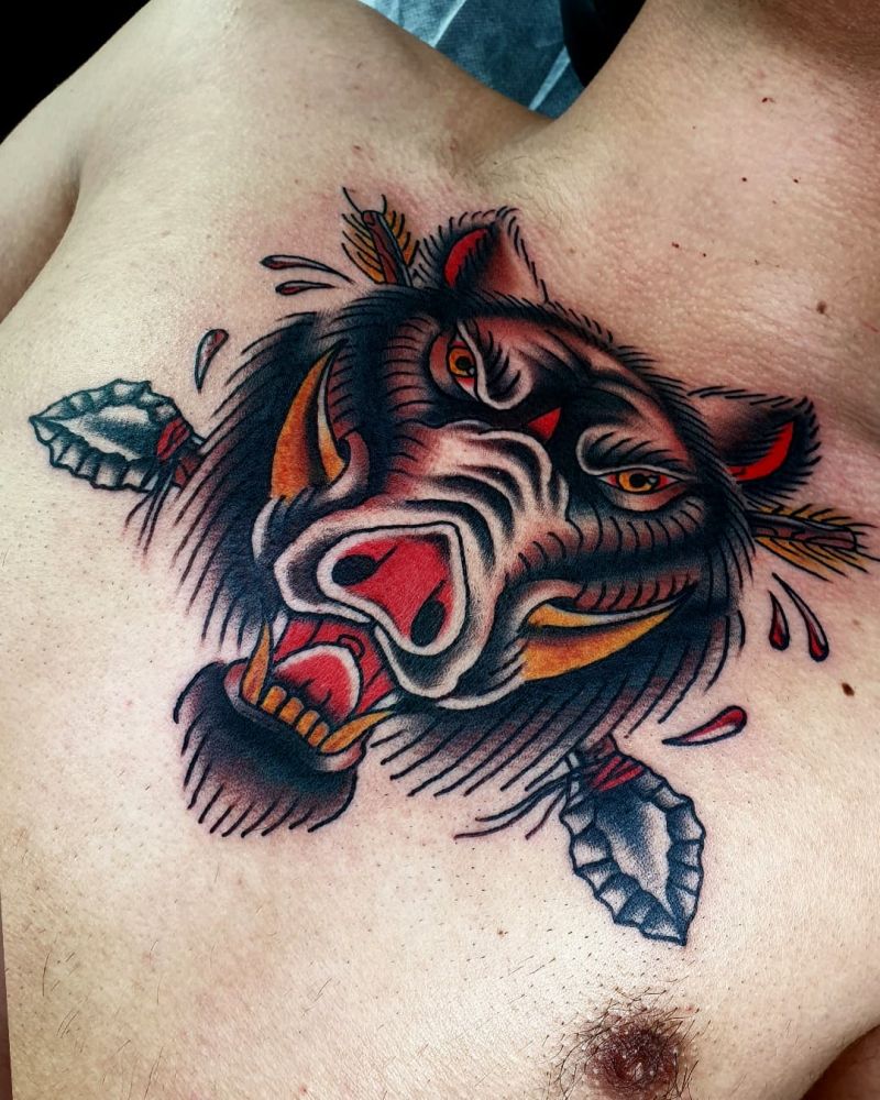 24 Warthog Tattoos That Give You Visual Enjoyment