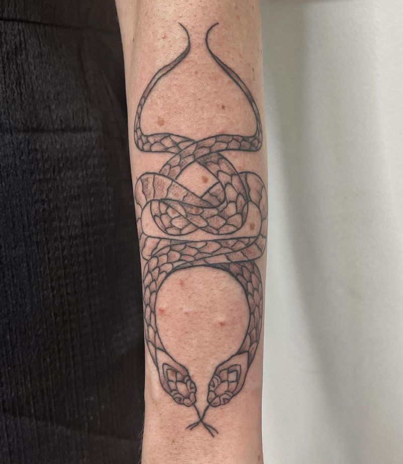 30 Cool Two Snakes Tattoos You Will Love