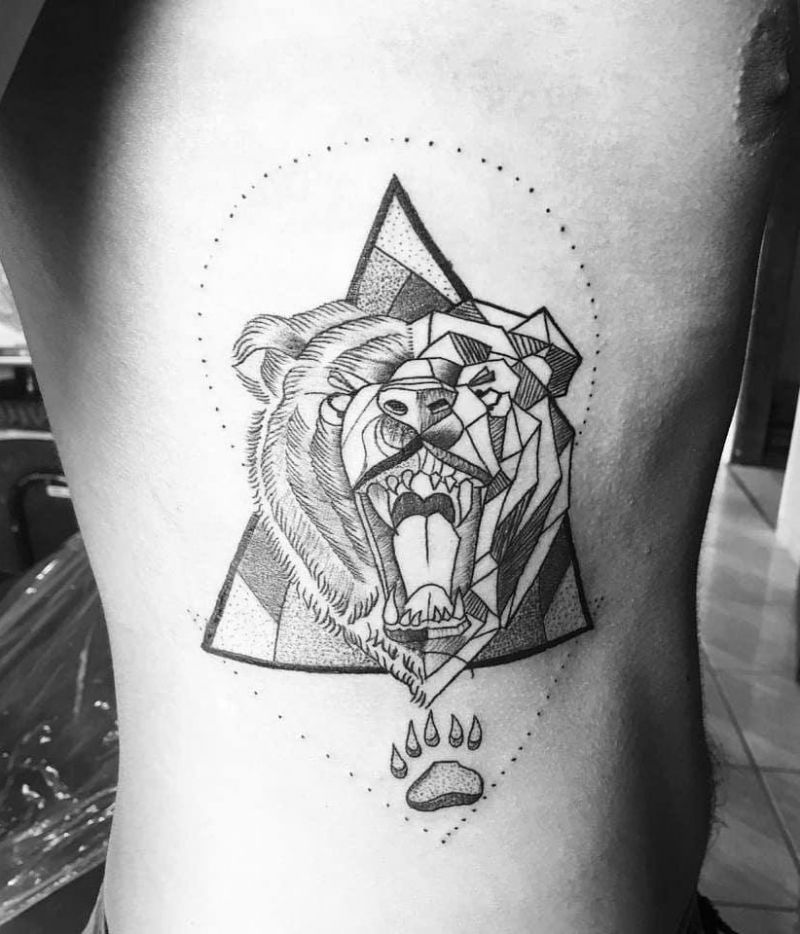 20 Unique Geometric Bear Tattoos You Can Copy