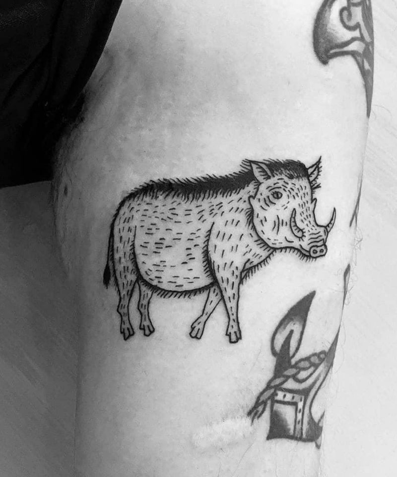 24 Warthog Tattoos That Give You Visual Enjoyment