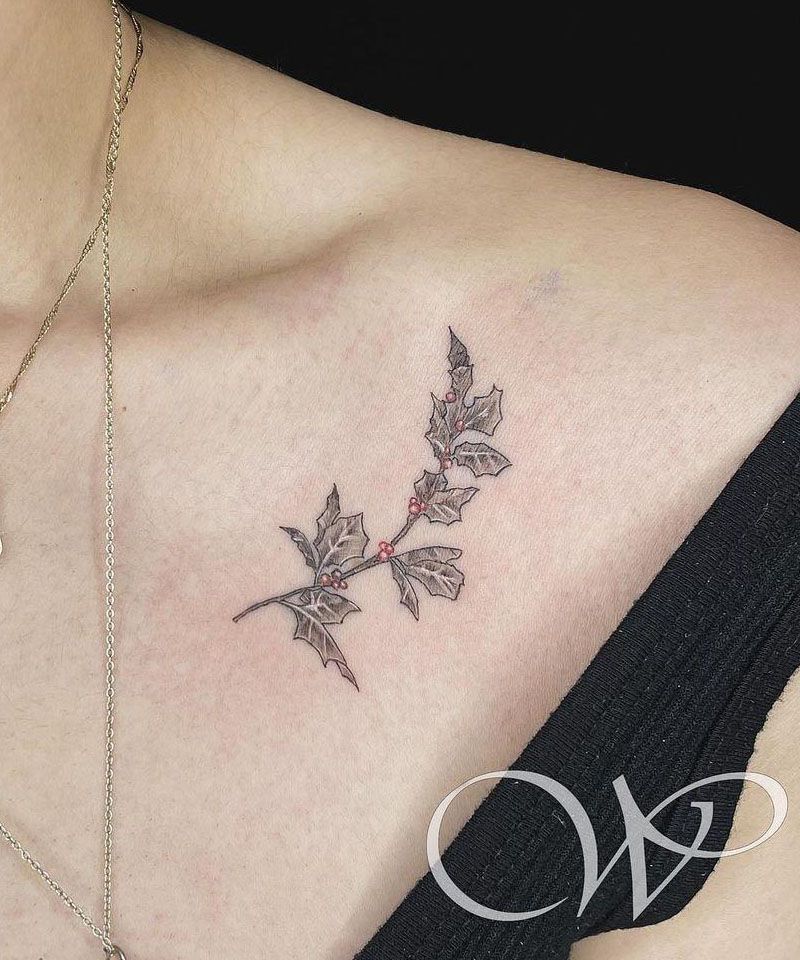 20 Elegant Holly Tattoos for Your Inspiration