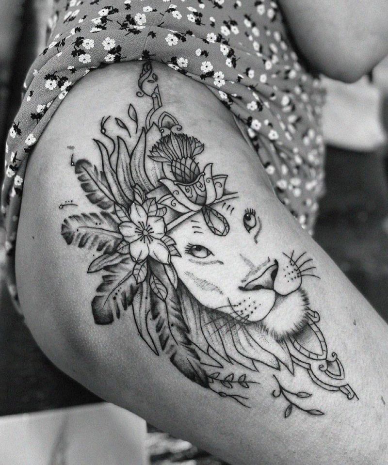 30 Unique Half Lion Tattoos for Your Inspiration