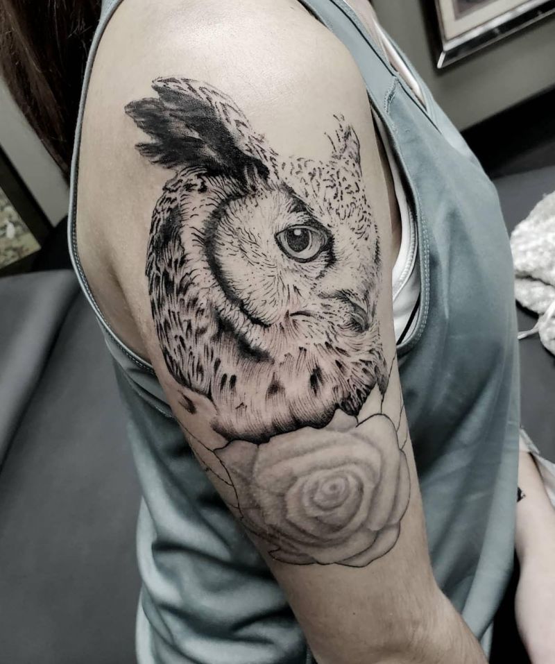 30 Great Horned Owl Tattoos for Your Inspiration