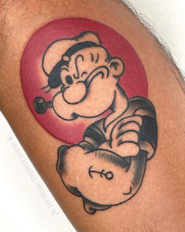 20 Cool Popeye Tattoos That Give You Courage