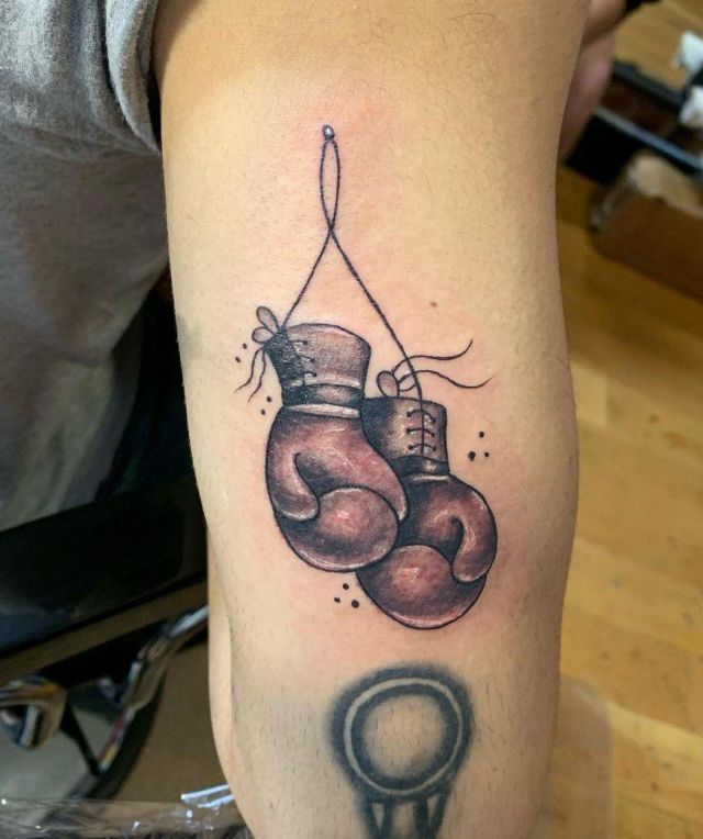 Cool Boxing Glove Tattoo on Arm