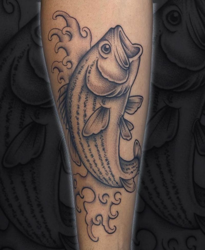 20 Cool Bass Fish Tattoos You Can Copy