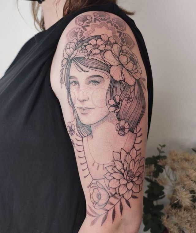 20 Elegant Flower Girl Tattoos Make You Attractive