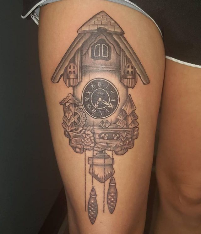 20 Unique Cuckoo Clock Tattoos You Can't Miss