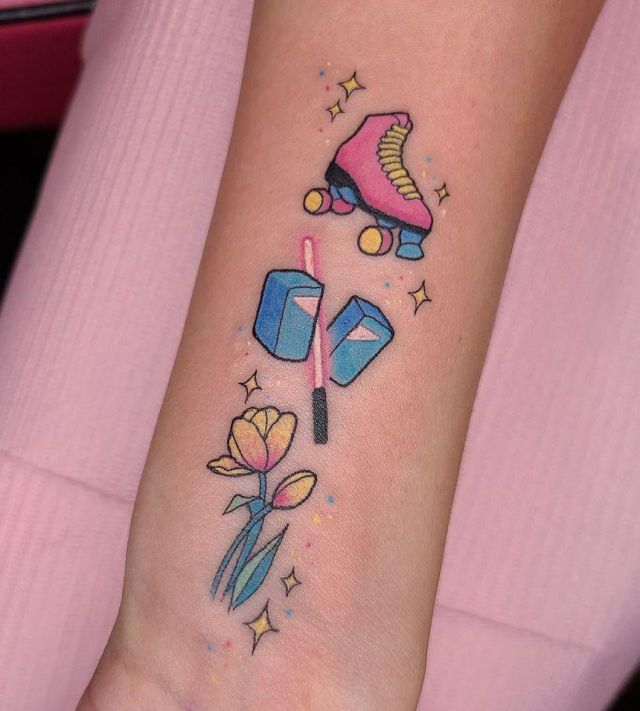 20 Cool Roller Skate Tattoos Make You Attractive