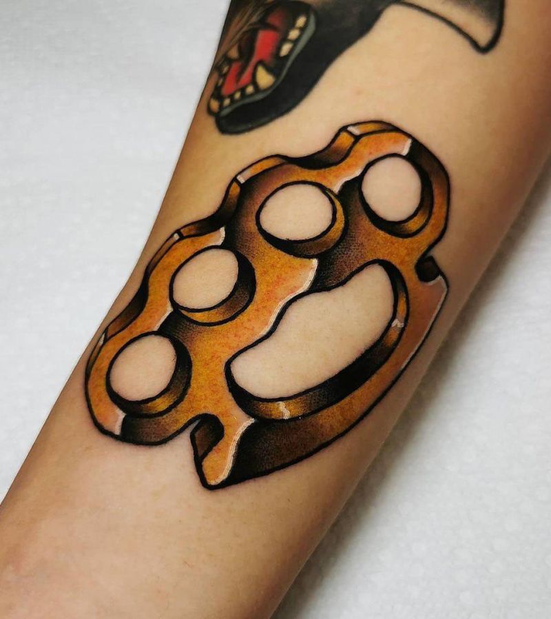 20 Unique Brass Knuckle Tattoos You Can Copy