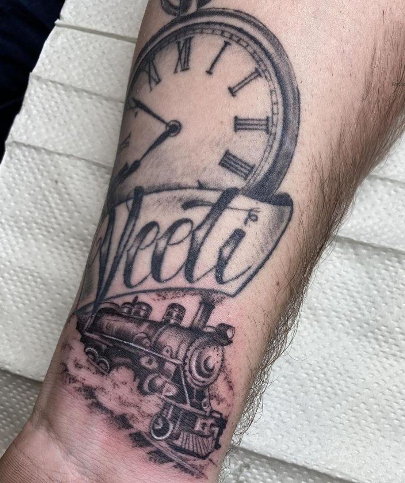 20 Cool Steam Engine Tattoos for Your Inspiration
