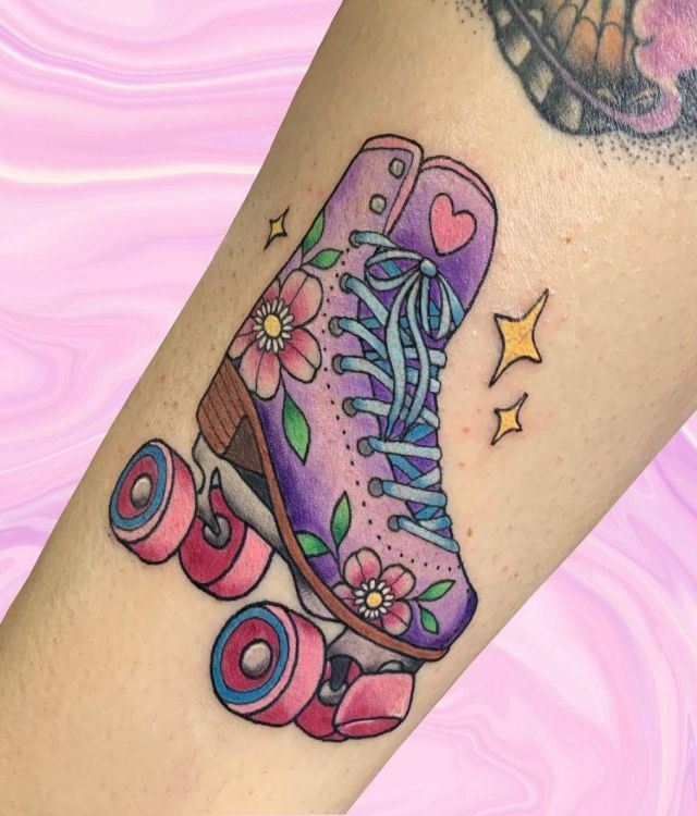 20 Cool Roller Skate Tattoos Make You Attractive