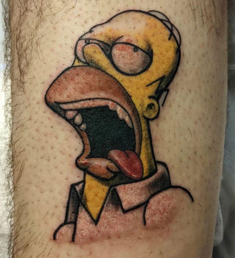 20 Cool Homer Simpson Tattoos You Can Copy