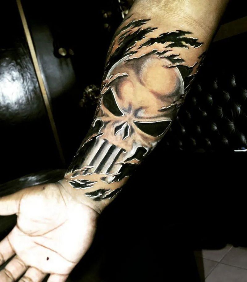 20 Cool Punisher Tattoos You Can’t Miss