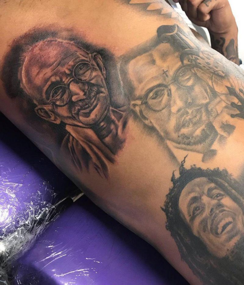 20 Great Gandhi Tattoos That Give You Courage