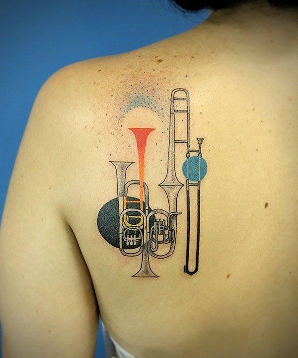 20 Cool Trombone Tattoos Make You Attractive