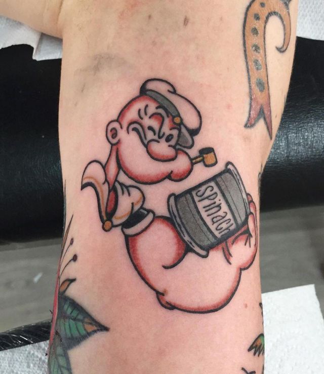 20 Cool Popeye Tattoos That Give You Courage