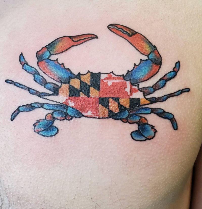 20 Unique Blue Crab Tattoos Make You Attractive