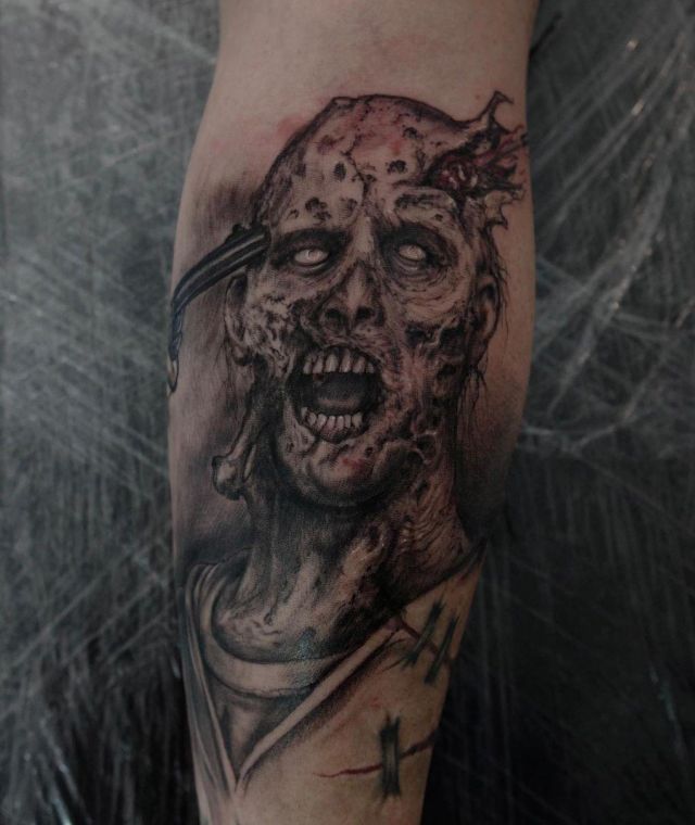 20 Fearsome Zombie Tattoos Make You Attractive