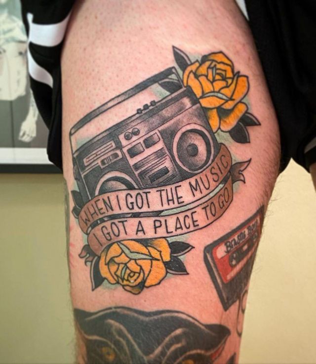 20 Unique Boombox Tattoos for Your Inspiration