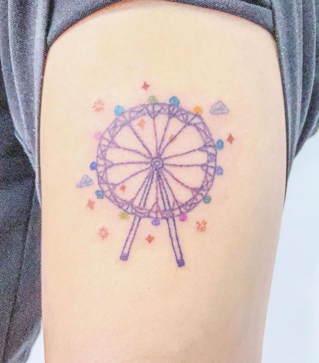 20 Great Ferris Wheel Tattoos You Can Copy